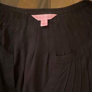 Lilly Pulitzer Elegant Black Pleated Top